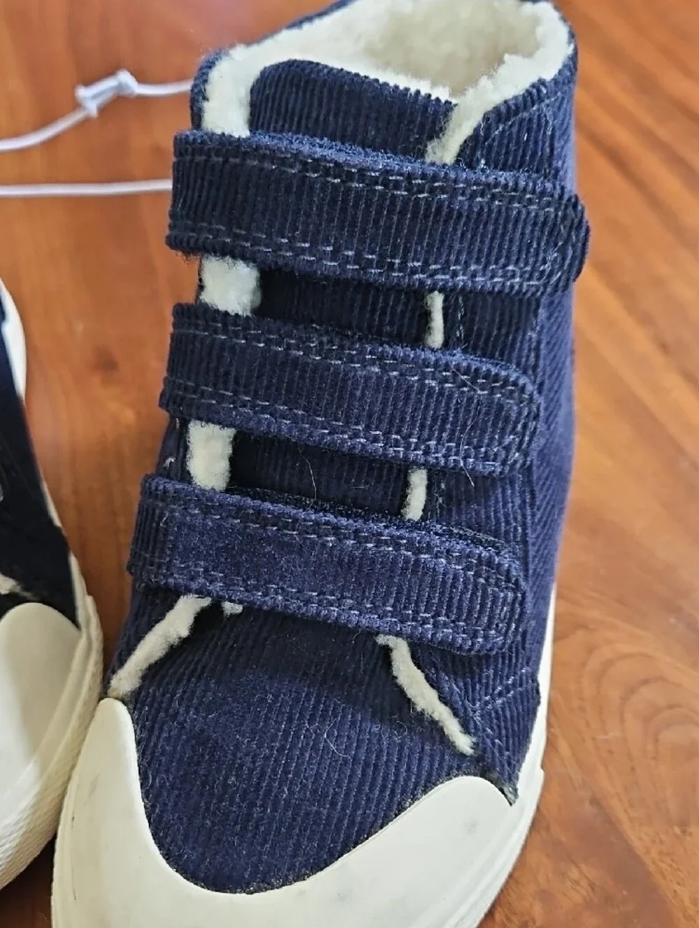 Cat & Jack Navy Corduroy High-Top Sneakers with White Trim (NWOT)